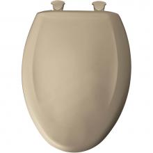 Bemis 1200SLOWT 046 - Elongated Plastic Toilet Seat in Parchment with STA-TITE Seat Fastening System, Easy-Clean & C