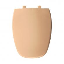 Bemis 1240205 213 - Elongated Plastic Toilet Seat in Peach Bisque fits Eljer Emblem with Top-Tite Hinge