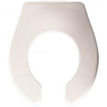 Bemis 126CAMT 000 - Olsonite Baby Bowl Open Front Less Cover Commercial Plastic Toilet Seat in White with STA-TITE
