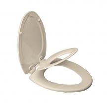 Bemis 1483SLOW 006 - NextStep Child/Adult Elongated Toilet Seat in Bone with STA-TITE Seat Fastening System, Easy-Clean