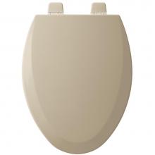 Bemis 1500TTT 006 - Elongated Enameled Wood Toilet Seat in Bone with Top-Tite STA-TITE Seat Fastening System and Preci