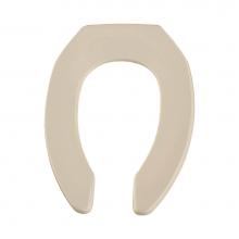 Bemis 1955CT 346 - Elongated Open Front Less Cover Commercial Plastic Toilet Seat in Biscuit with STA-TITE Commercial