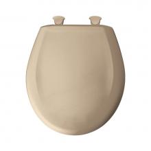 Bemis 200SLOWT 076 - Round Plastic Toilet Seat in Crème with STA-TITE Seat Fastening System, Easy-Clean & Chan