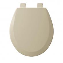 Bemis 500TTT 006 - Round Enameled Wood Toilet Seat in Bone with Top-Tite STA-TITE Seat Fastening System and Precision