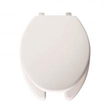Bemis 7850TJDG 000 - Elongated Open Front With Cover Hospitality Plastic Toilet Seat in White with JUST-LIFT, STA-TITE