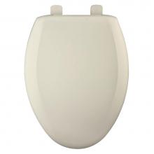 Bemis 7900TDGSL 006 - Bemis Elongated Hospitality Plastic Toilet Seat in Bone with STA-TITE® Commercial Fastening S