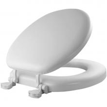 Bemis 15EC 000 - Mayfair Round Cushioned Vinyl Soft Toilet Seat in White with STA-TITE® Seat Fastening System?
