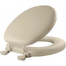 Bemis 15EC 006 - Mayfair Round Cushioned Vinyl Soft Toilet Seat in Bone STA-TITE® Seat Fastening System™ and