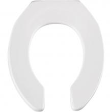 Bemis 7B955SSCT 000 - Round Commercial Plastic Open Front Less Cover Toilet Seat with STA-TITE Self-Sustaining Check Hin