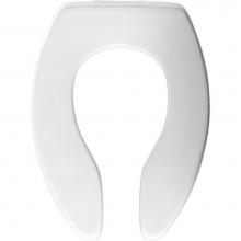 Bemis 3155CT 000 - Elongated Commercial Plastic Open Front Less Cover Toilet Seat with STA-TITE Check Hinge and DuraG