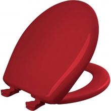 Bemis 7B200SLOWT 153 - Round Plastic Toilet Seat with WhisperClose with EasyClean & Change Hinge and STA-TITE in Red