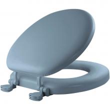 Bemis 15EC 034 - Mayfair Round Cushioned Vinyl Soft Toilet Seat in Sky Blue STA-TITE® Seat Fastening System™