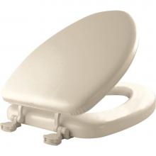 Bemis 115EC 006 - Mayfair Elongated Cushioned Vinyl Soft Toilet Seat in Bone with STA-TITE® Seat Fastening Syst