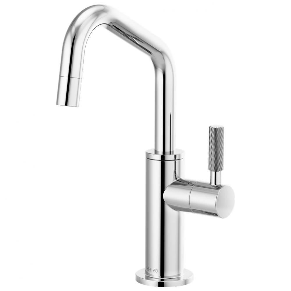 Litze&#xae; Beverage Faucet with Angled Spout and Knurled Handle