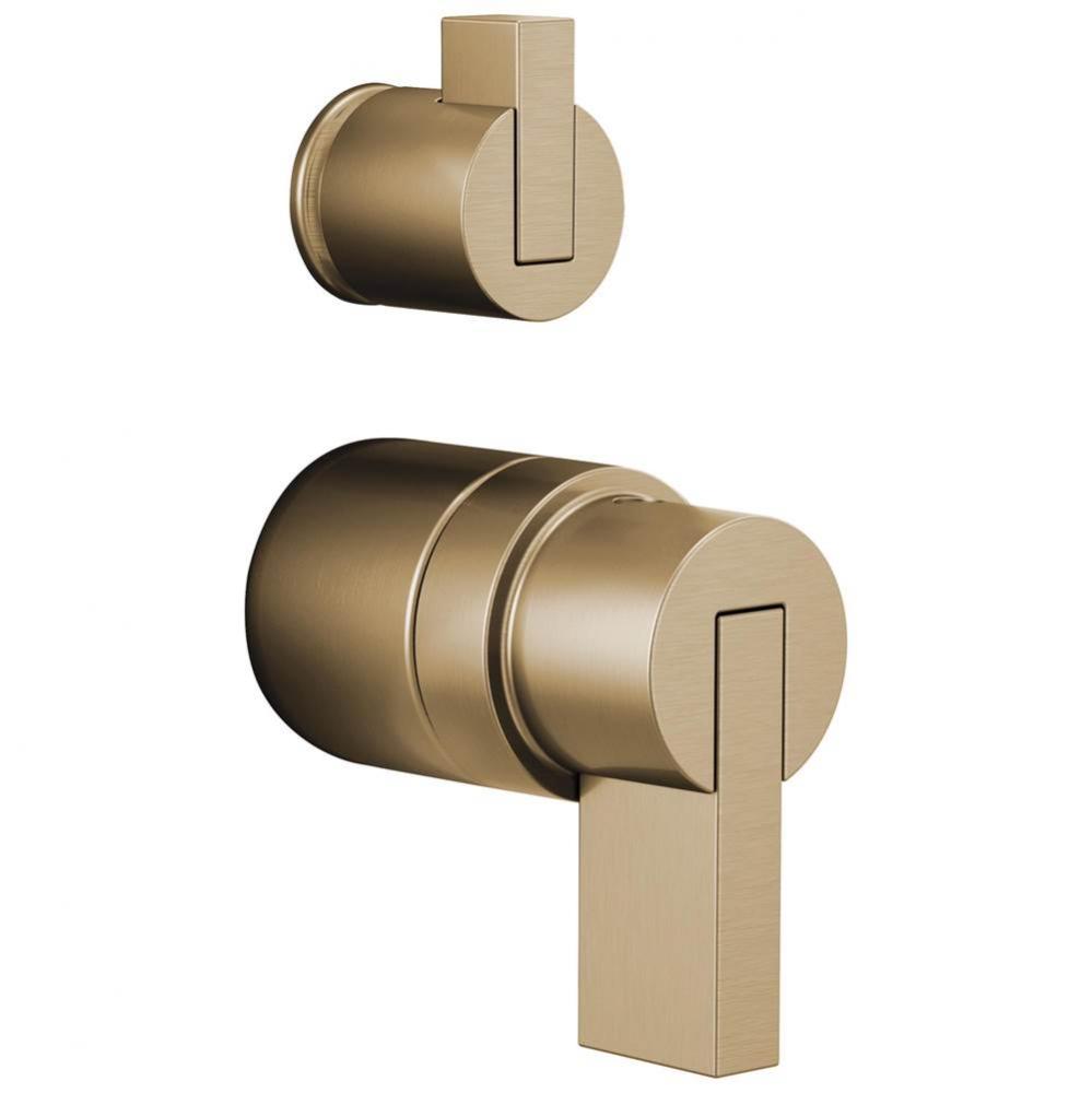Litze&#xae; Pressure Balance Valve with Integrated Diverter Trim Lever Handle Kit