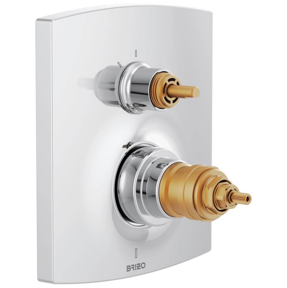 Kintsu&#xae; TempAssure Thermostatic Valve with Integrated 3-Function Diverter Trim - Less Handles