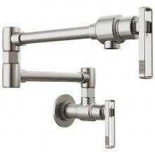 Brizo 62807LF-SS-L - Kintsu® Wall Mount Pot Filler with Knob Handle