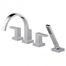 Brizo T67480-PCLHP - Siderna® Roman Tub Faucet with Hand Shower - Less Handles