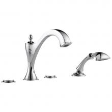 Brizo T67485-PCLHP - Charlotte® Roman Tub Faucet with Hand Shower Trim - Less Handles