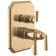 Brizo T75565-PG - Beauclere™ TempAssure® Thermostatic Valve with Integrated 3-Function Diverter Trim