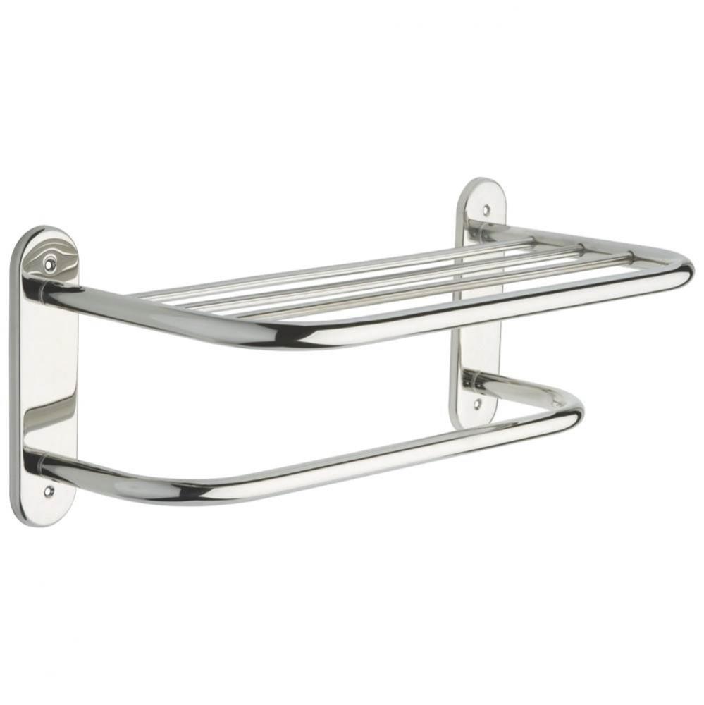 Other 18&apos;&apos; Metal Towel Shelf with One Bar, Exposed Mounting