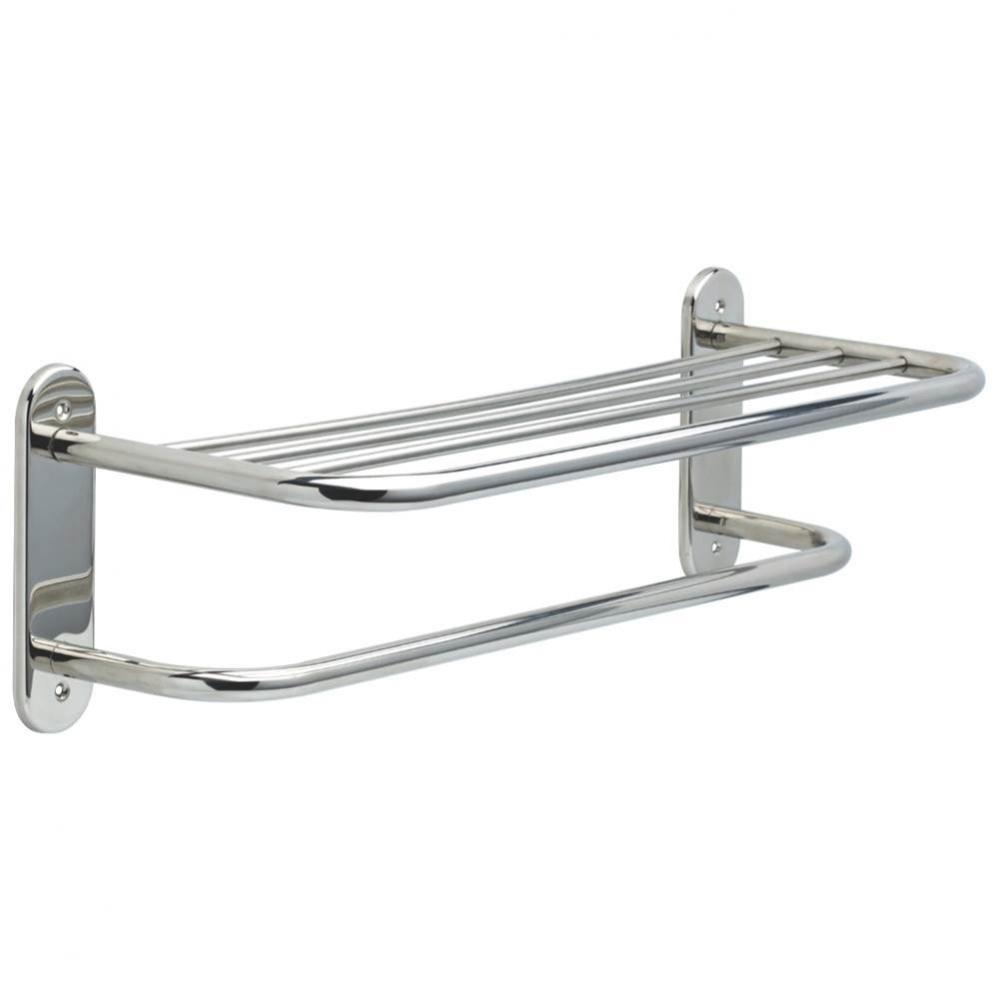 Other 24&apos;&apos; Metal Towel Shelf with One Bar, Exposed Mounting