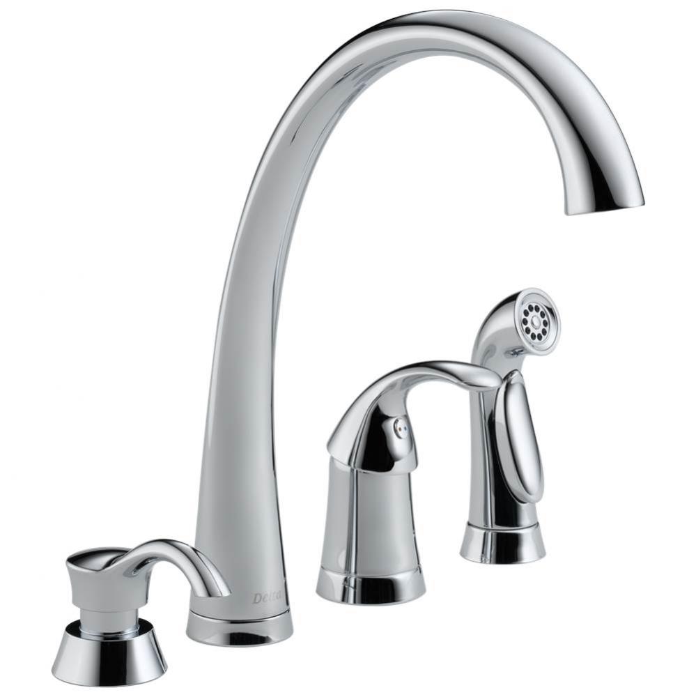 Pilar&#xae; Single Handle Kitchen Faucet with Spray and Soap Dispenser