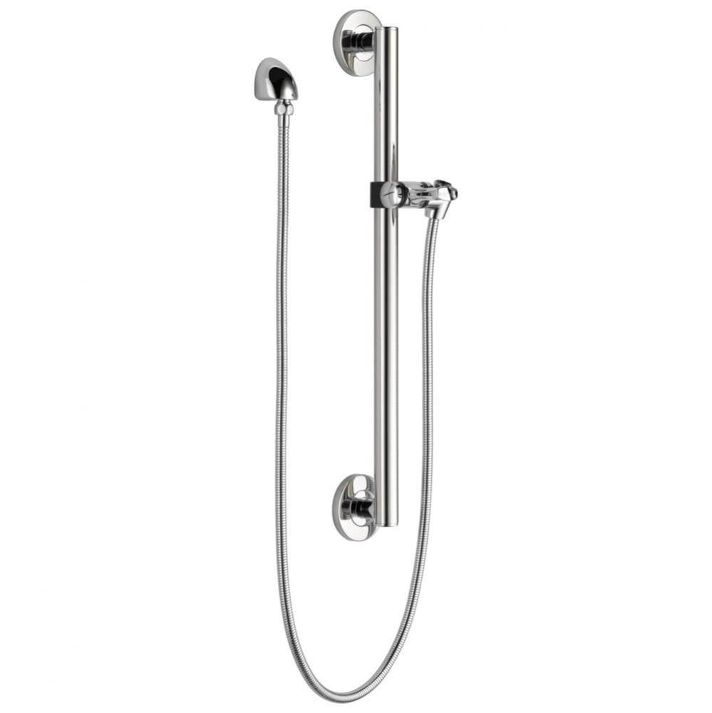 Universal Showering Components Adjustable Slide Bar / Grab Bar Assembly with Elbow