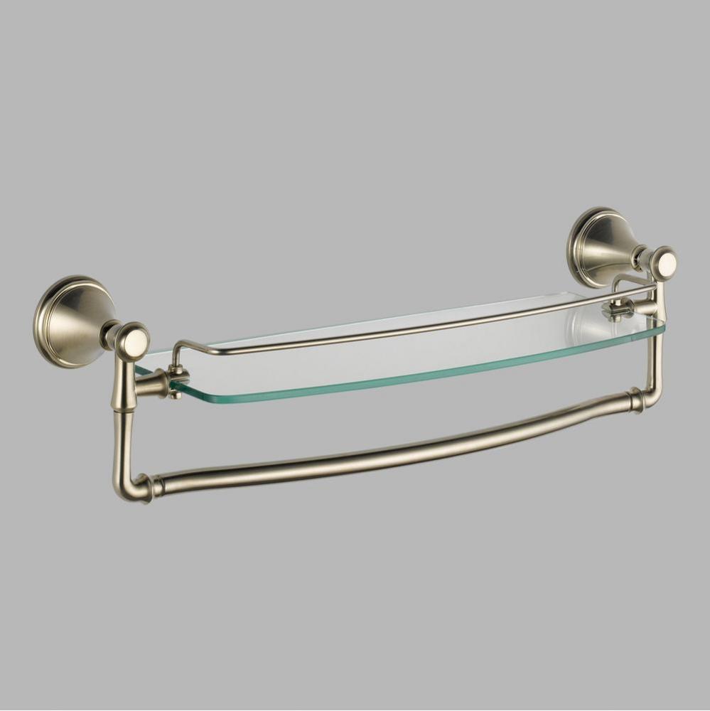 Cassidy: 18&apos;&apos; Glass Shelf with Removable Bar