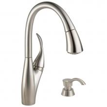 Delta Faucet 19932Z-SPSD-DST - Berkley® Single Handle Pull-down Kitchen Faucet with MagnaTite and Soap Dispenser