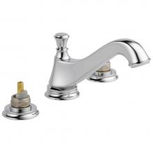Delta Faucet 3595LF-MPU-LHP - Cassidy™ Two Handle Widespread Bathroom Faucet - Low Arc Spout - Less Handles
