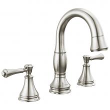 Delta Faucet 3597-SSPD-DST - Cassidy™ Two Handle Widespread Pull Down Bathroom Faucet
