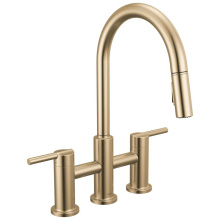 Delta Faucet 39876LF-CZ - Nicoli™ Two Handle Pull-Down Bridge Kitchen Faucet