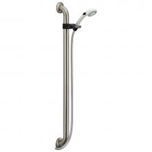 Delta Faucet 52003-DS - Universal Showering Components Adjustable Slide Bar / Grab Bar 2-Setting Hand Shower