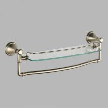 Delta Faucet 79710-SS - Cassidy: 18'' Glass Shelf with Removable Bar