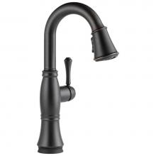 Delta Faucet 9997T-RB-DST - Cassidy™ Single Handle Pull-Down Bar / Prep Faucet with Touch<sub>2</sub>O® Tec