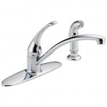 Delta Faucet B4410LF - Foundations® Single Handle Kitchen Faucet with Spray