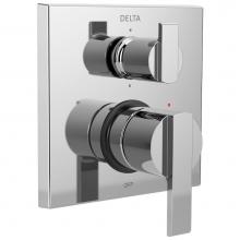 Delta Faucet T24967 - Ara® Angular Modern Monitor® 14 Series Valve Trim with 6-Setting Integrated Diverter
