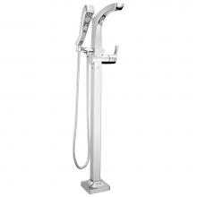 Delta Faucet T4752-FL - Tesla® Single Handle Floor Mount Tub Filler Trim with Hand Shower