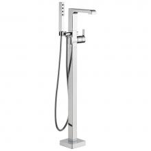 Delta Faucet T4767-FL - Ara® Single Handle Floor Mount Tub Filler Trim with Hand Shower