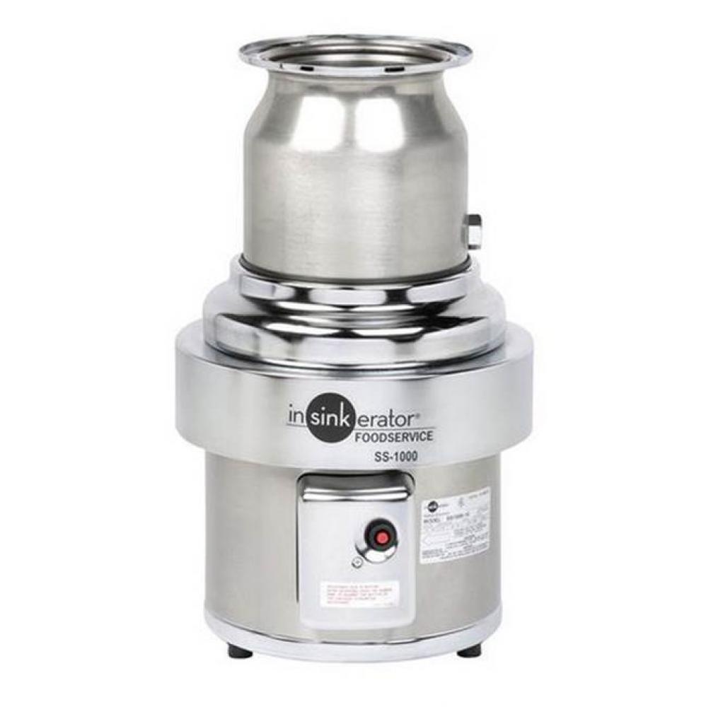 SS-1000™ Disposer, basic unit only, 10 HP motor, stainless steel construction, includes mounting