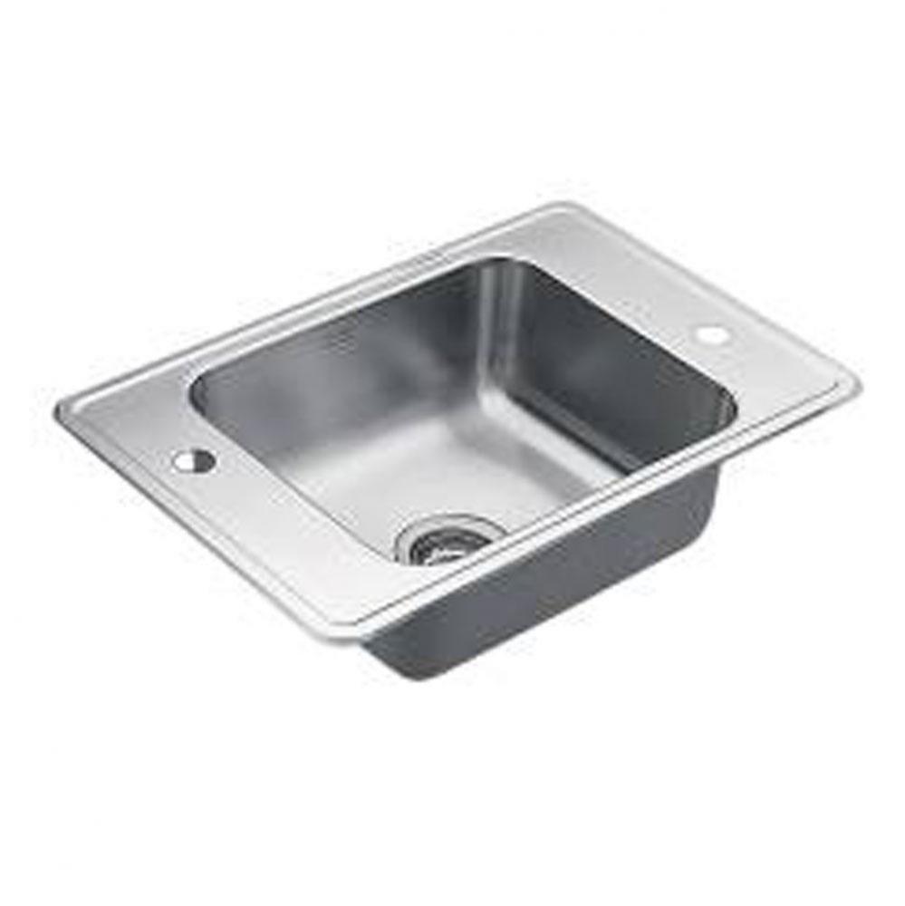 24&apos;&apos; x 20-5/16&apos;&apos; stainless steel 20 gauge single bowl sink