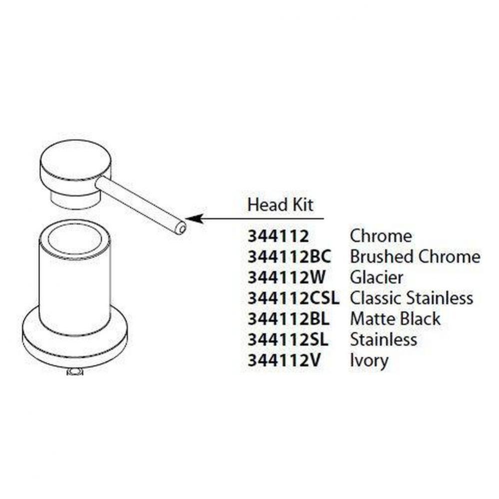 HEAD AND SPOUT KIT (3942) CHR