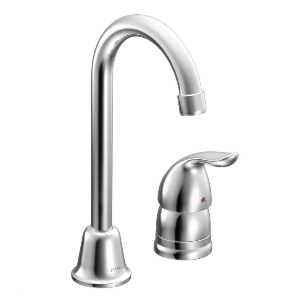 Chrome one-handle bar faucet