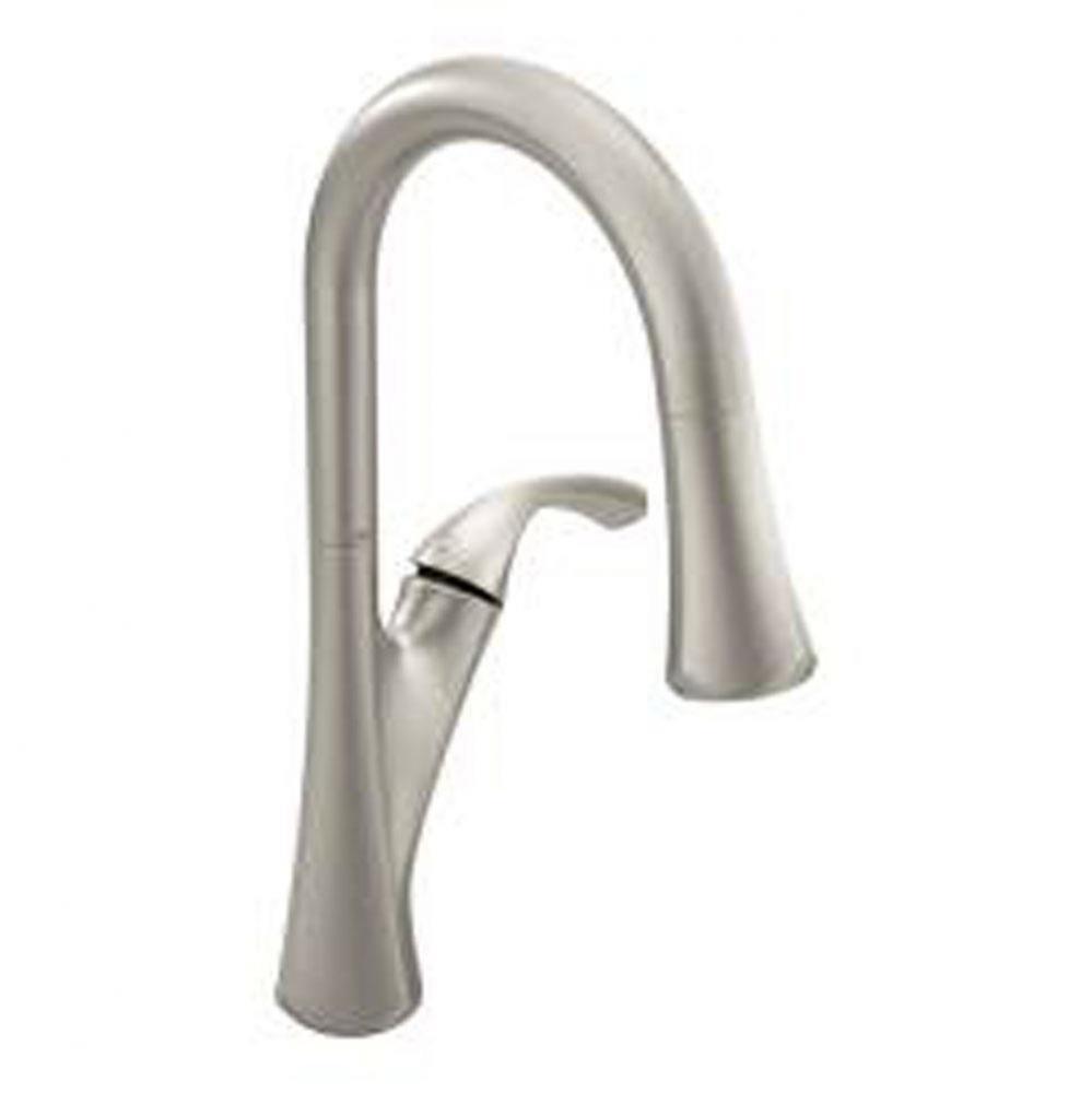 Spot resist stainless one-handle pulldown kitchen faucet