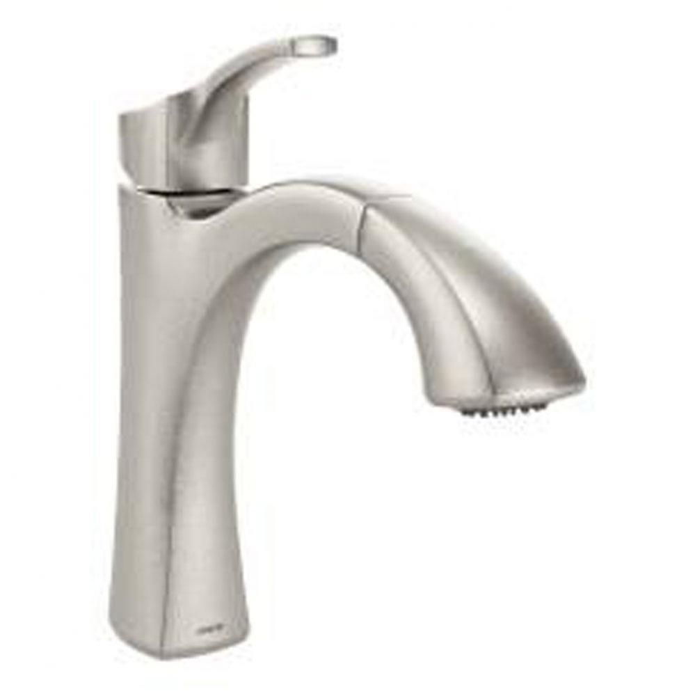 Spot resist stainless one-handle pullout kitchen faucet