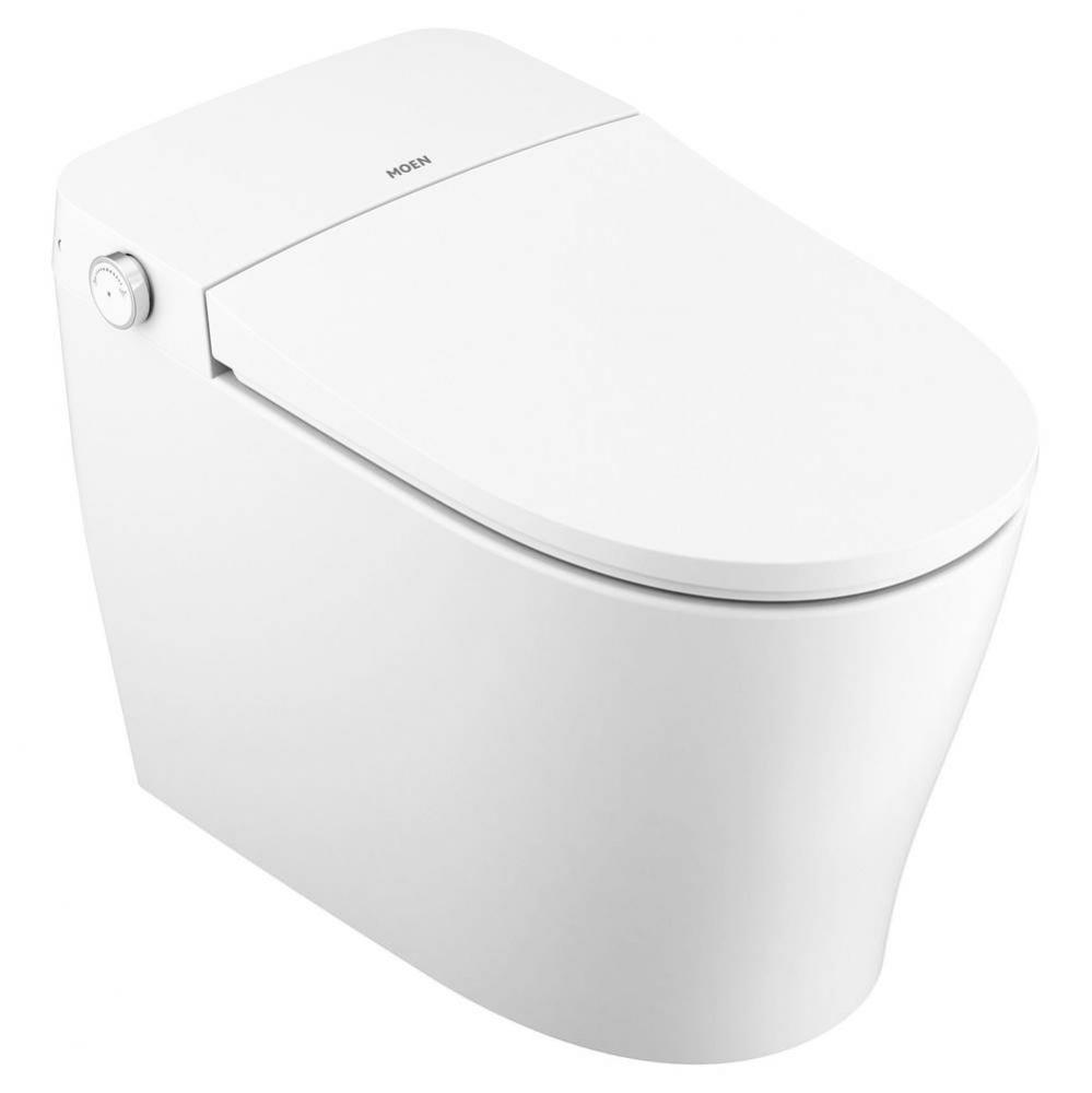 2-Series Tankless Bidet One Piece Elongated Toilet Bidet System in White with Remote and Auto Flus
