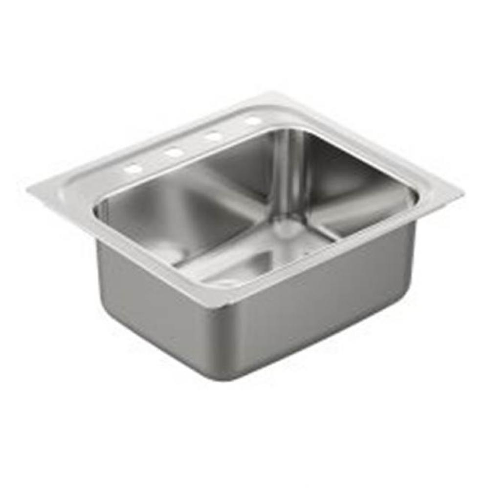 25&apos;&apos;x22&apos;&apos; stainless steel 18 gauge single bowl drop in sink
