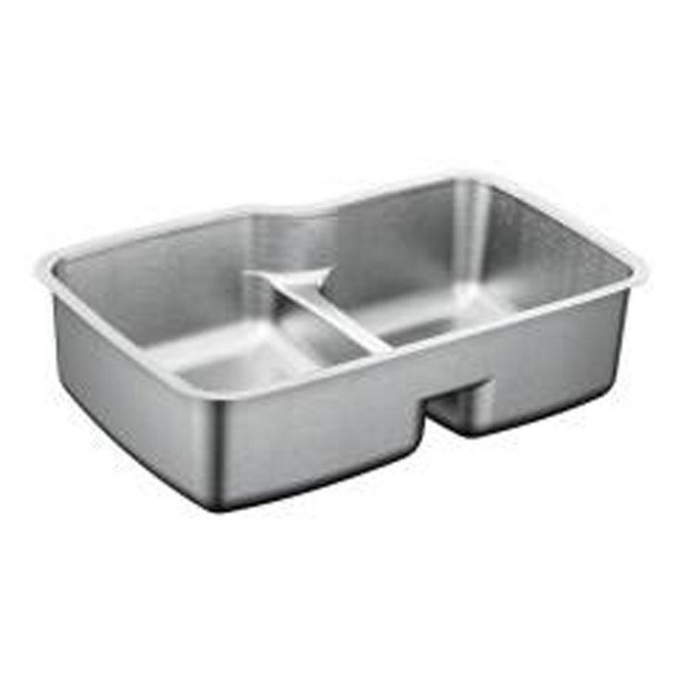 31-57/64x20-11/16 stainless steel 18 gauge double bowl sink