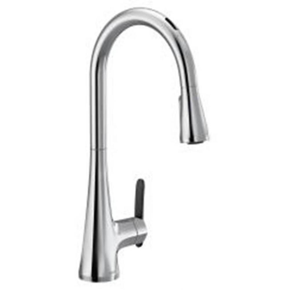 SinemaSmart Faucet Touchless Pull Down Sprayer Kitchen Faucet with Voice Control and Power Boost,